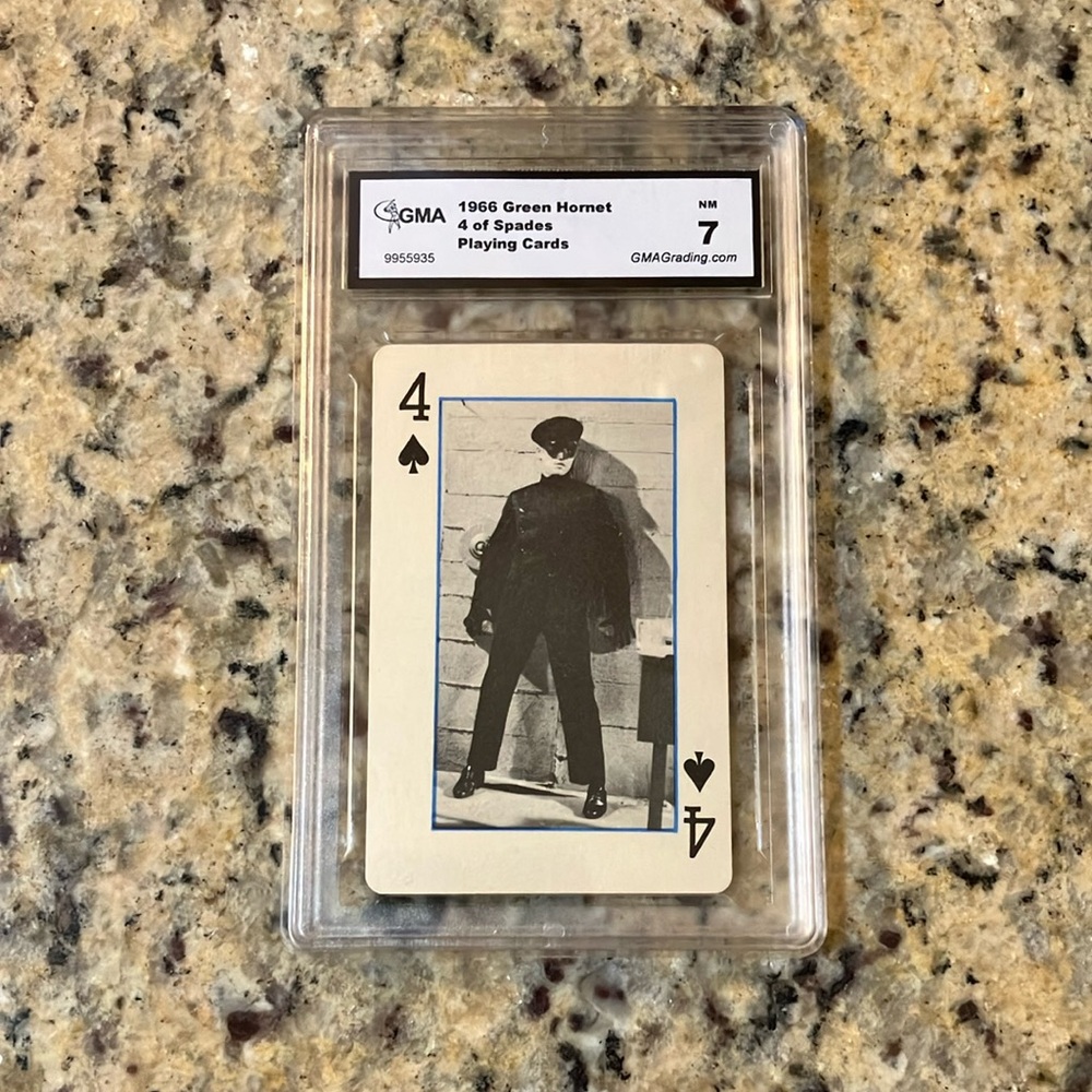 1966 Green Hornet BRUCE LEE 4 of Spades Playing Cards KATO Ed-U-Cards GMA 7